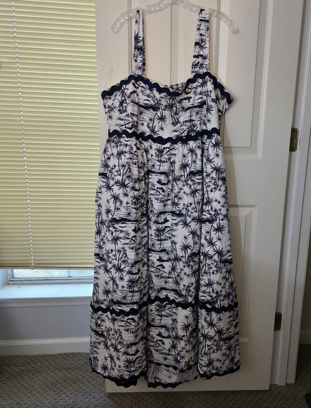 Torrid Navy and White Tropical Print Maxi Dress By Belle Isle Size 2 Or 18 20